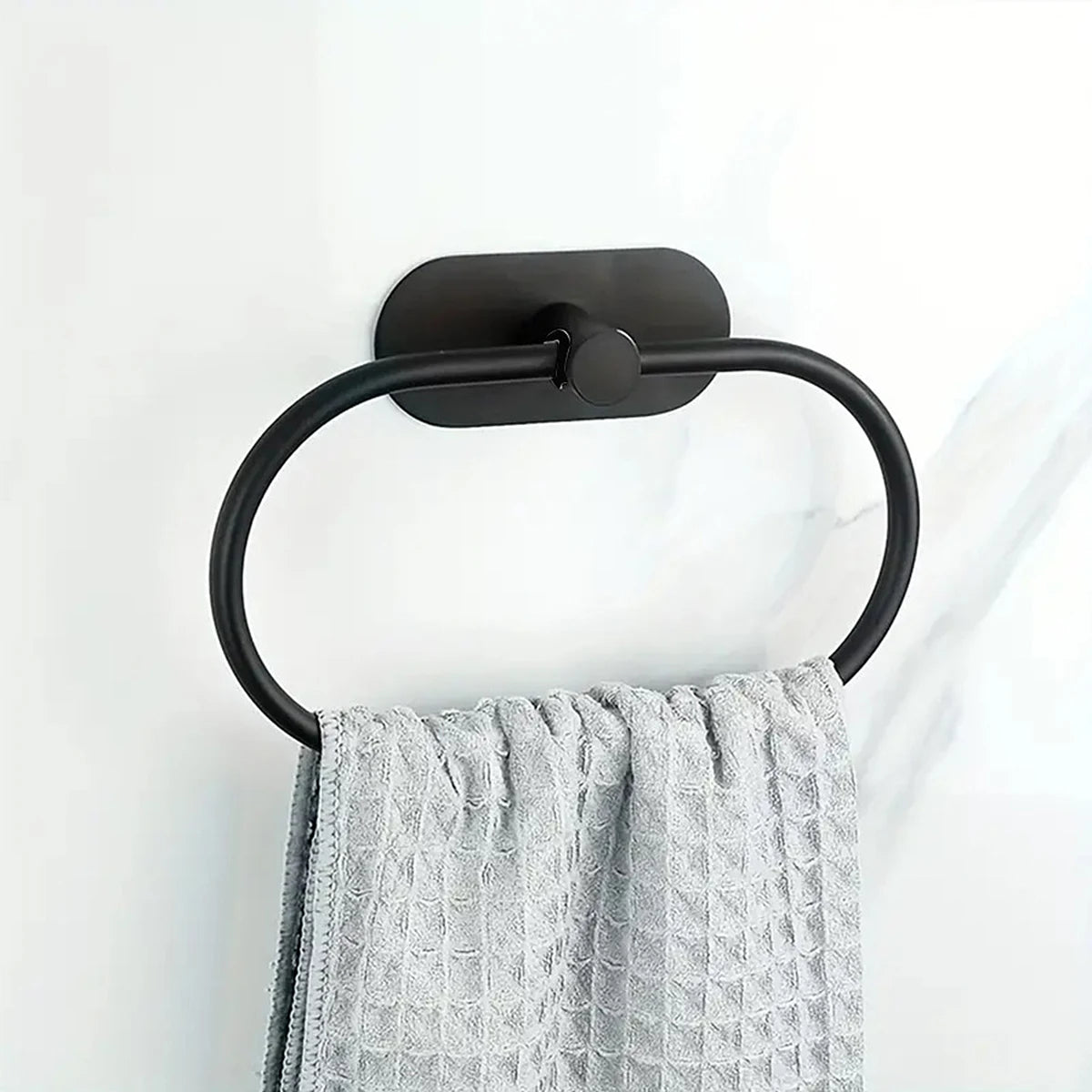 Set Accesorii Baie din Oțel Inoxidabil – Fără Găurire, Suport Prosop, Hârtie Igienică, Agățătoare